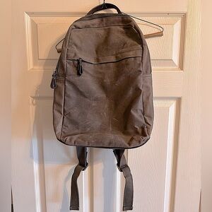 Banana Republic Taupe Waxed Canvas Backpack (Pre-Owned) Excellent Condition